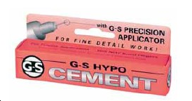 Colle pour verres  Plexi  GS  HYPO CEMENT  tube 9 ml